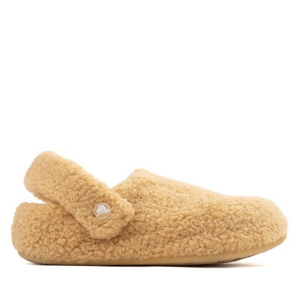 Crocs Womens Tan Cozzzy Fuzzy Slipper Color Wheat Size 10 Sandals